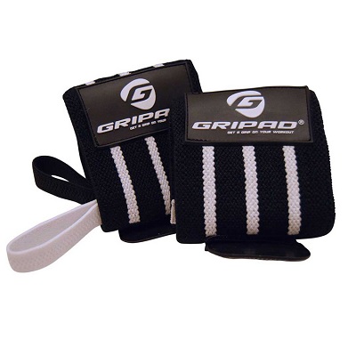 Gripad Siyah Beyaz Wrist Wraps