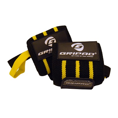 Gripad Siyah Sarı Wrist Wraps